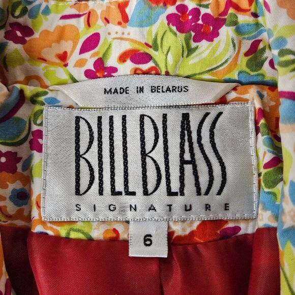 Bill Blass Vintage 90's Flower Power Button Front Long Sleeve Lightweight Jacket - Picture 6 of 14